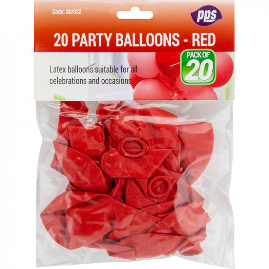 Party Balloons Red 20pc/24 BALLOONS image