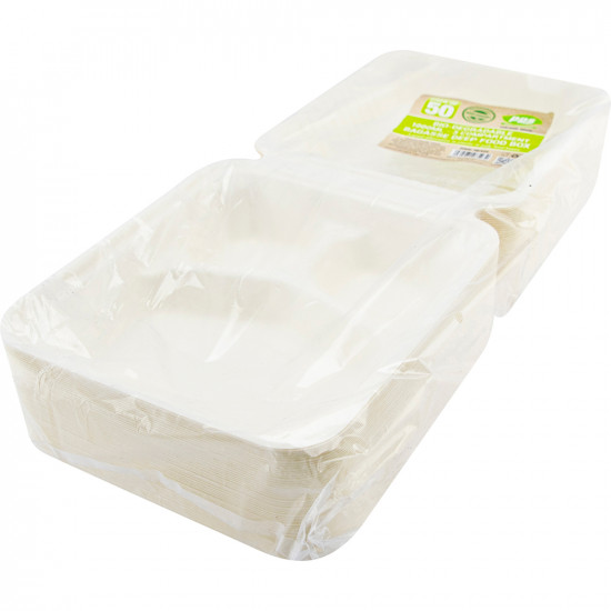 Food Box Bagasse 3 Compartment 1000ml 50pc/4 image
