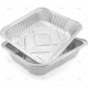 Foil Oven Dishes & Lids Square 235x235x58mm 2pc/12 FOIL CONTAINERS, FOIL CONTAINERS image