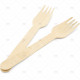 Cutlery Fork Wooden Bio Degradable 100pc/10 image