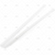 Party Straws Smoothie Plastic White Bio Degradable 80pc/40 image