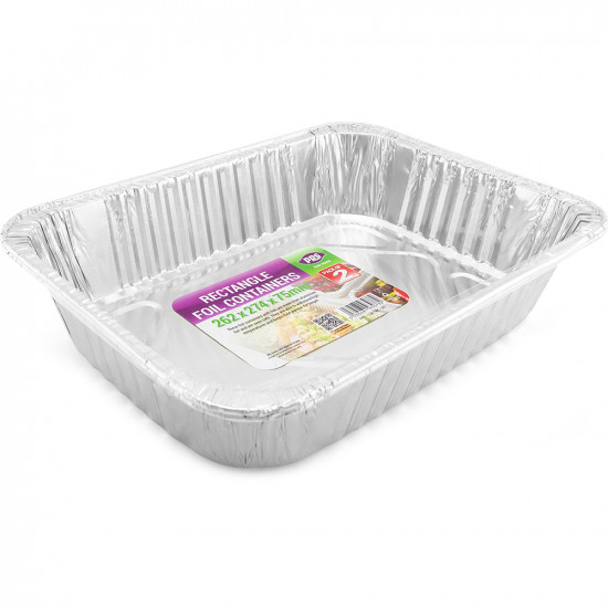 Foil Containers Rectangle 262 x 274 x 76mm 2pc/50 image