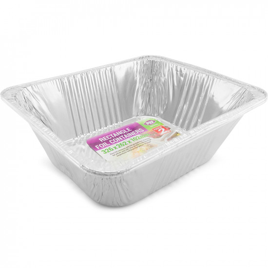 Foil Containers Rectangle 326 x 262 x 102mm 2pc/50 image
