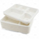 Food Tray Bagasse 5 Compartment 50pc/8 FOOD TRAYS image