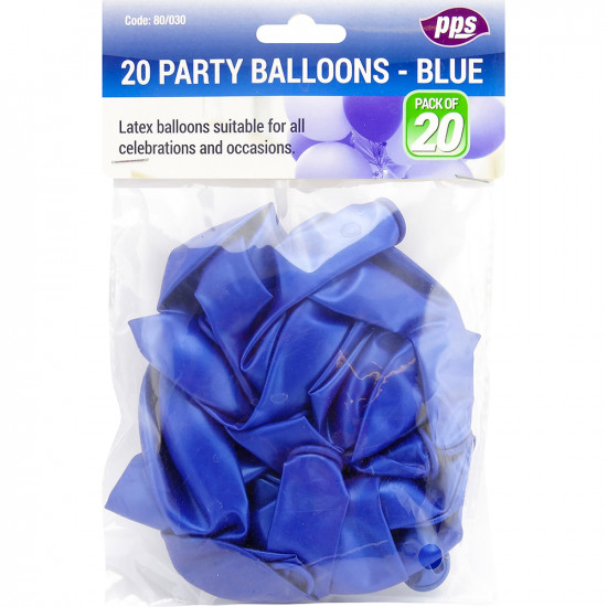 Party Ballons Blue 20pc/24 image