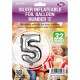 Party Balloon Silver Number 5 1pc/24 image