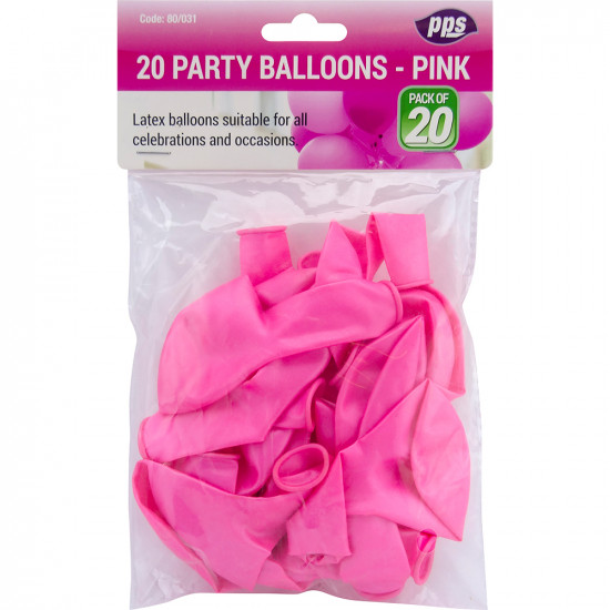 Party Balloons Pink 20pc/24 BALLOONS image