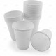 Drink Cups Premium White Plastic 200ml 100pc/20 PLASTIC CUPS image