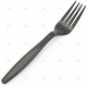 Cutlery Heavy Duty Plastic Forks Black 50pcs/30 image