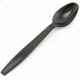 Cutlery Heavy Duty Plastic Spoons Black 50pcs/30 image