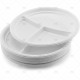 Plates Plastic White 3compartments 50pc/12 PLASTIC PLATES image