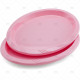 Plates Plastic Oval Pink 26cm 5pc/30 image