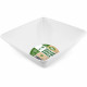 Plates Plastic Serving Bowls White 28cm sq 2pc/48 SERVING PLATTERS image