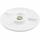 Plates Plastic Snack tray White 5 compartments 34cm 1pc/48 image