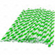 Party Straws Paper Green Striped 10mm 250pc/12